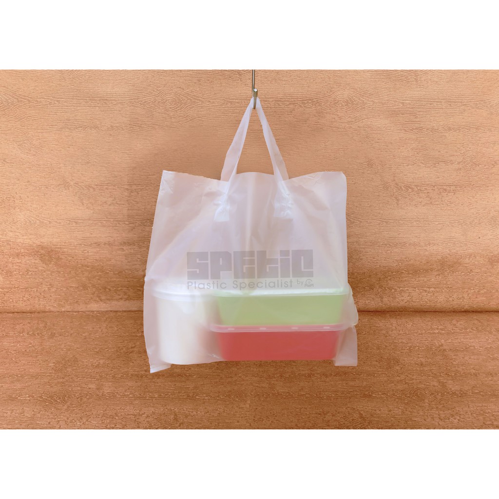 100 HD Shopping Bag 30x30 Netral / Tas Shopping / Shopping Bag Plastik / Shopping Bag Kresek Handle