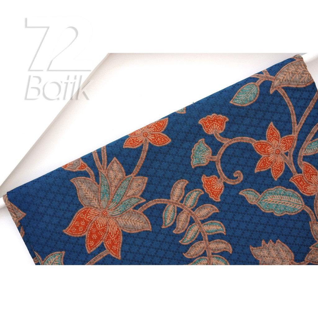 KEMEJA BATIK PRIA Dobby Slimfit Lengan Panjang Parang Premium Warna Biru Krem 724167 Cap 72 - Baju Kemeja Atasan Pakaian Setelan Batik Pria Cowok Laki Laki Remaja Keluarga Kantor Lengan Panjang Modern Slimfit Slim Fit Premium Kekinian