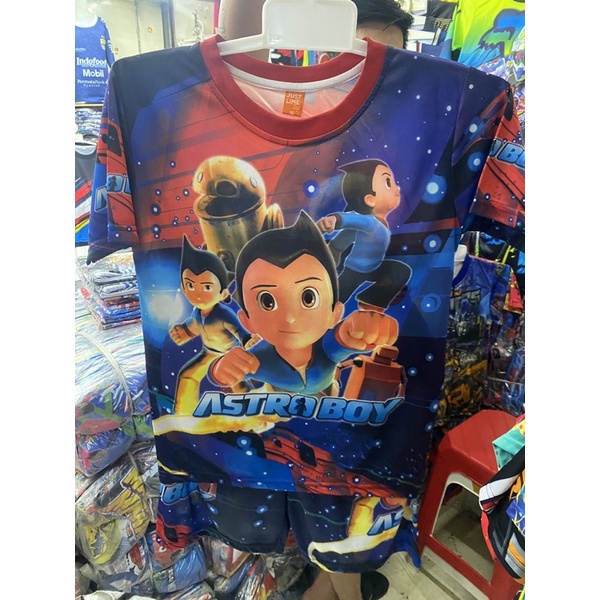 Setelan anak kids astro boy printing