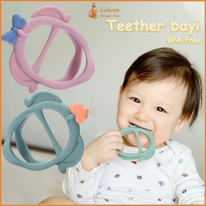 Baby Teether Premium Silicone Gigitan Bayi Teether Silicone Baby Elephant Gigitan Gelang Premium BPA FREE