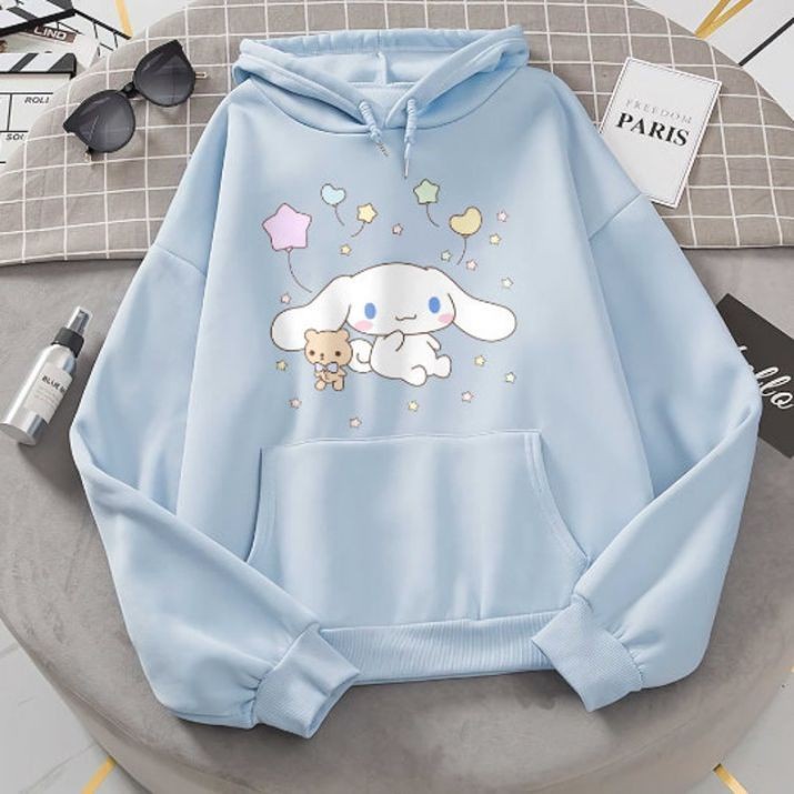 HOODIE WANITA LOVE STAR CINNAMOROLL - ATASAN CEWEK LUCU PREMIUM