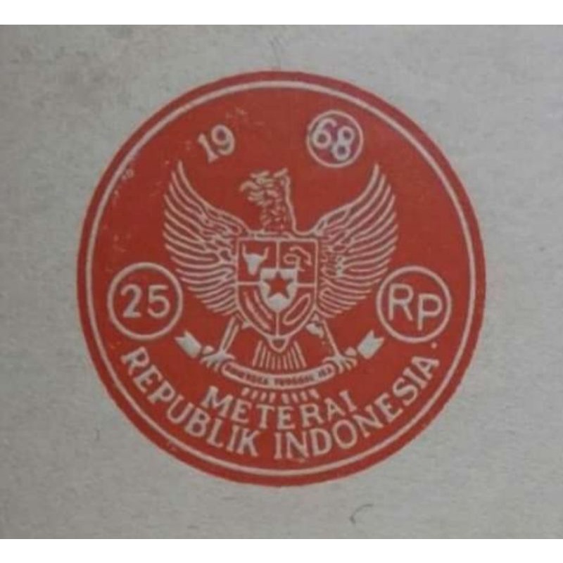 

Kertas Segel Asli Tahun 1968 Double