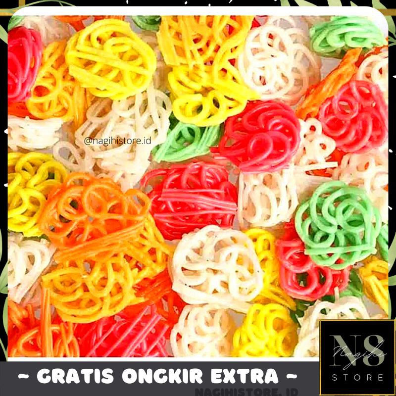 ✨NAGIHI✨  KERUPUK IKAN MAWAR WARNA-WARNI  MENTAH/KERUPUK SEBLAK MENTAH MEREK RATU RASA/KRUPUK SEBLAK MENTAH