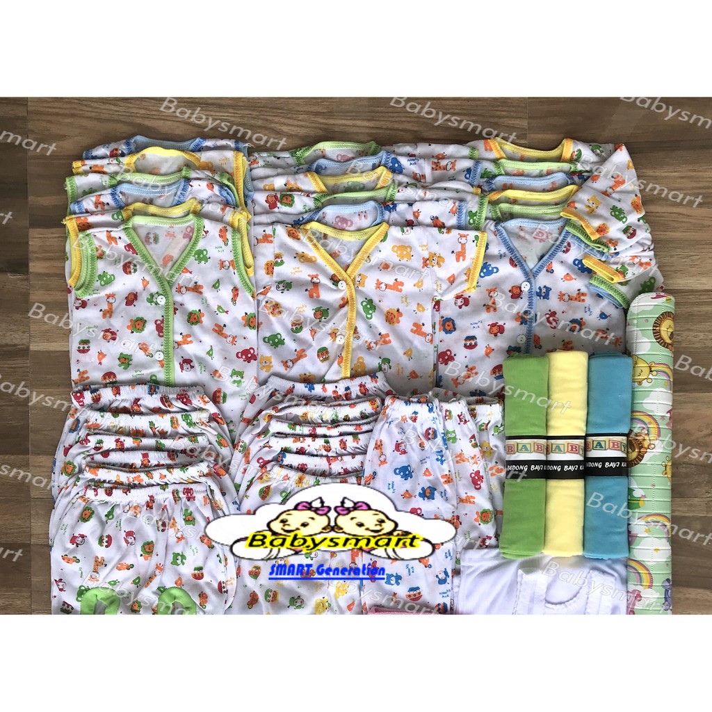 BABYSMART - Paket Hemat Perlengkapan Baju Bayi Baru Lahir (New Born) PAKET TABUR 6