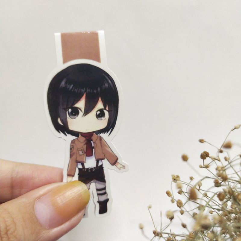 

Magnetic Bookmark Anime Attack on titan Custom - Pembatas Buku Magnet Lucu (READ DESC BOX)