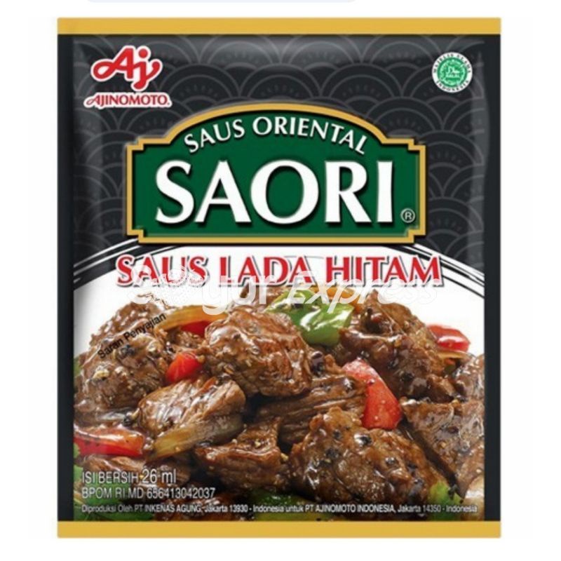 KIRIM INSTAN Saori Saos Lada Hitam SACHET 23ML