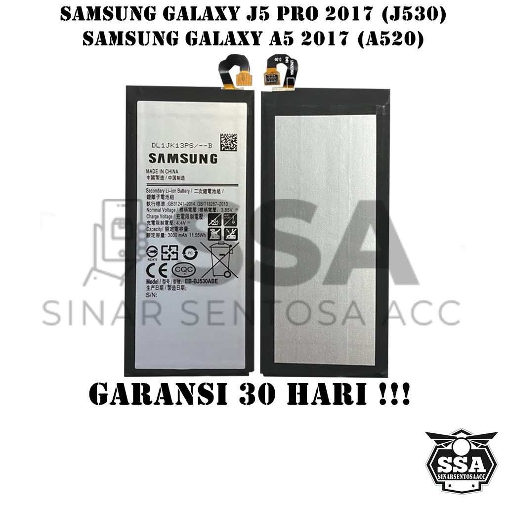 Baterai Original OEM Samsung Galaxy J5 Pro 2017 A5 2017 J530 A520 EB-BJ530ABE BJ530ABE HP Ori Battery Batrai Batre Batu Batere GARANSI AWET MURAH