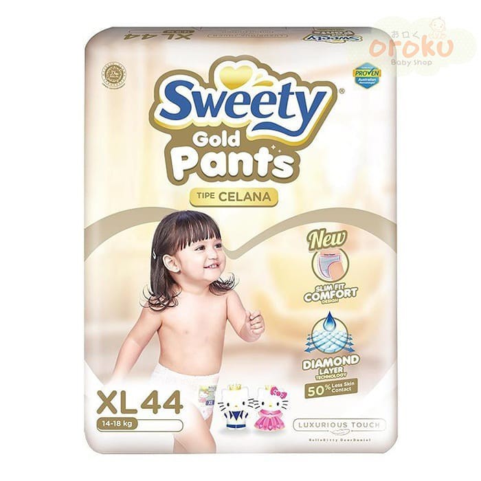 POPOK BAYI / POPK BAYI SEKALI PAKAI / DIAPERS BAYI / SWEETY GOLD / DIAPERS MURAH