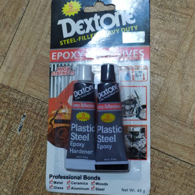 

Lem hitam putih epoxy dextone 5 minutes 49gr