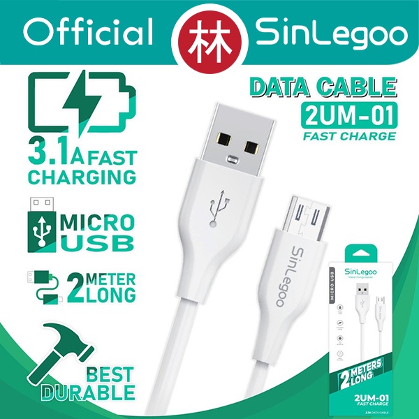 Sinlegoo 2UM-01 Kabel Data Cable Charger Micro USB Fast Charging 2M