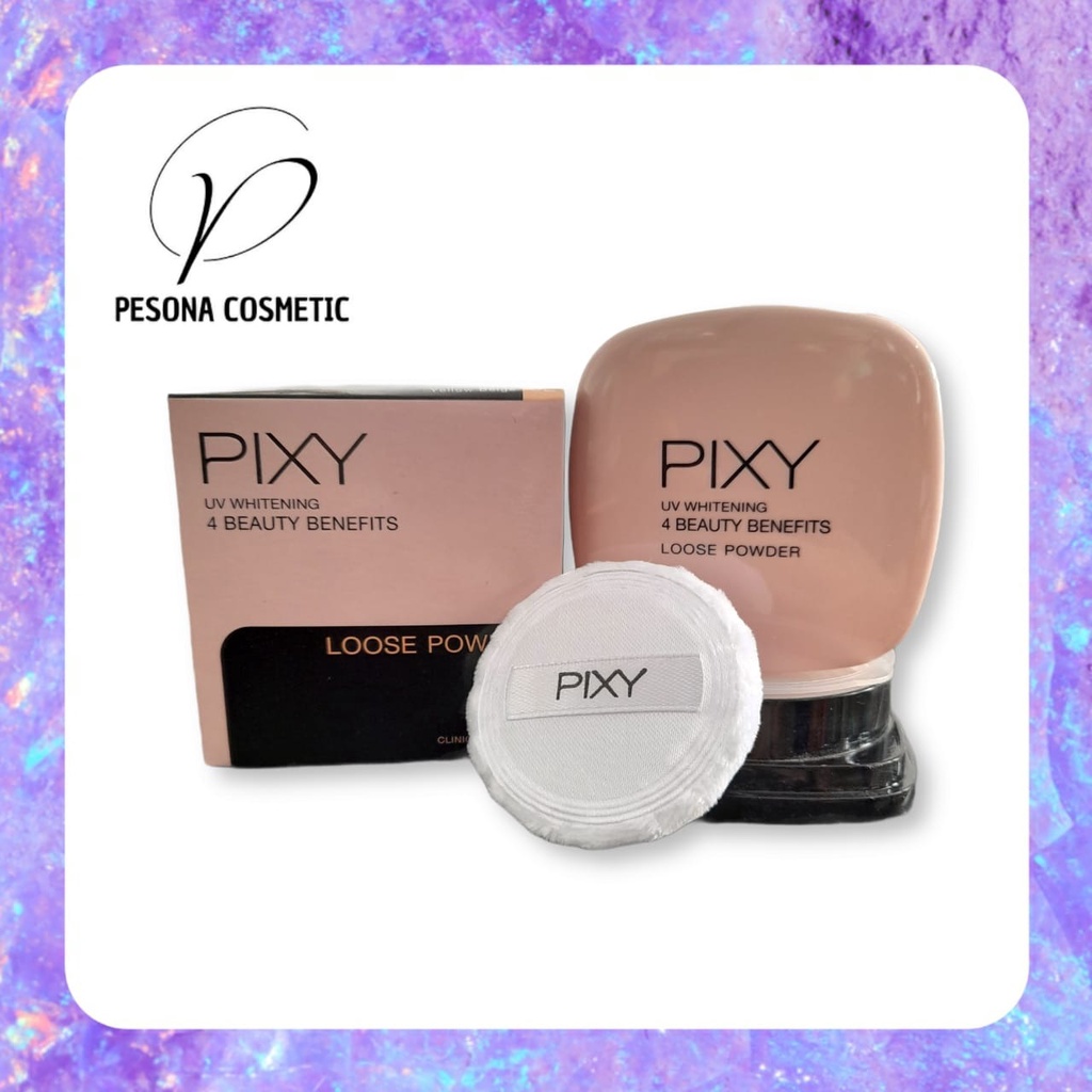 LOOSE POWDER PIXY PINK BEDAK TABUR PIXY UV WHITENING 4 BEAUTY BENEFIT WPF 15 12 GRAM