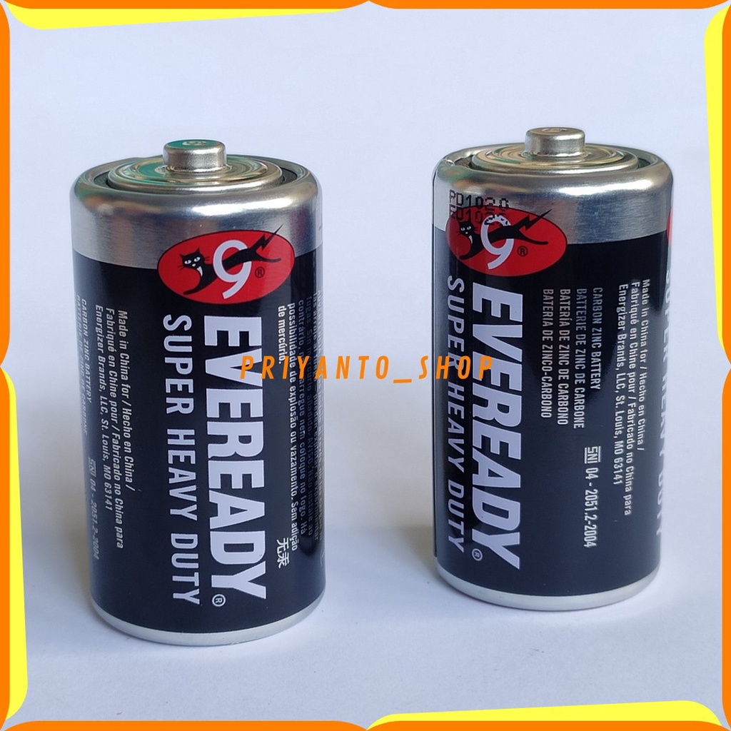 BATERAI EVEREADY SUPER HEAVY DUTY TYPE C UKURAN SEDANG LR14 1.5v