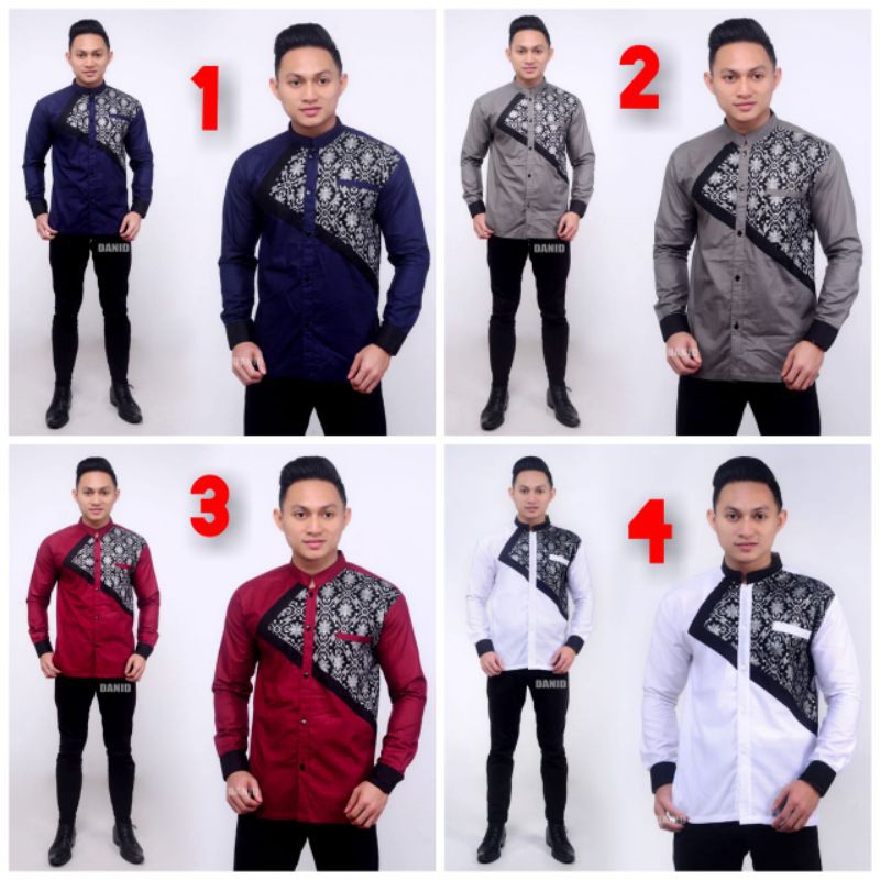 promo baju koko pria kombinasi batik original modern 2021