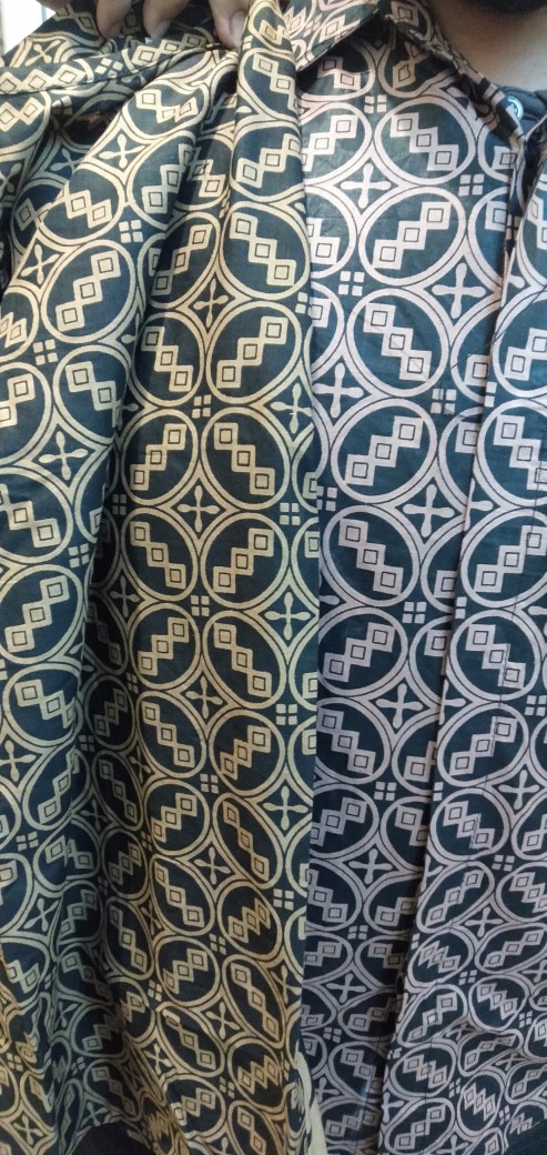 Tey-17 Batik Wanita Asj Sa Hrb026 Kenongo Kemeja Tosca Pendek