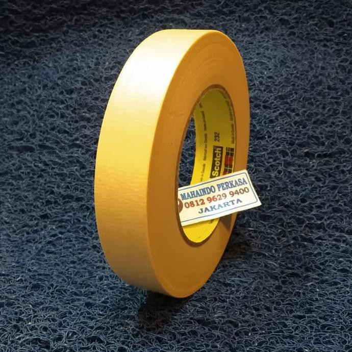 

[[BISA COD]] Masking tape 3M 232 / Lakban kertas - High Temperatur 1" x 50 mtr TERMURAH Kode 1390