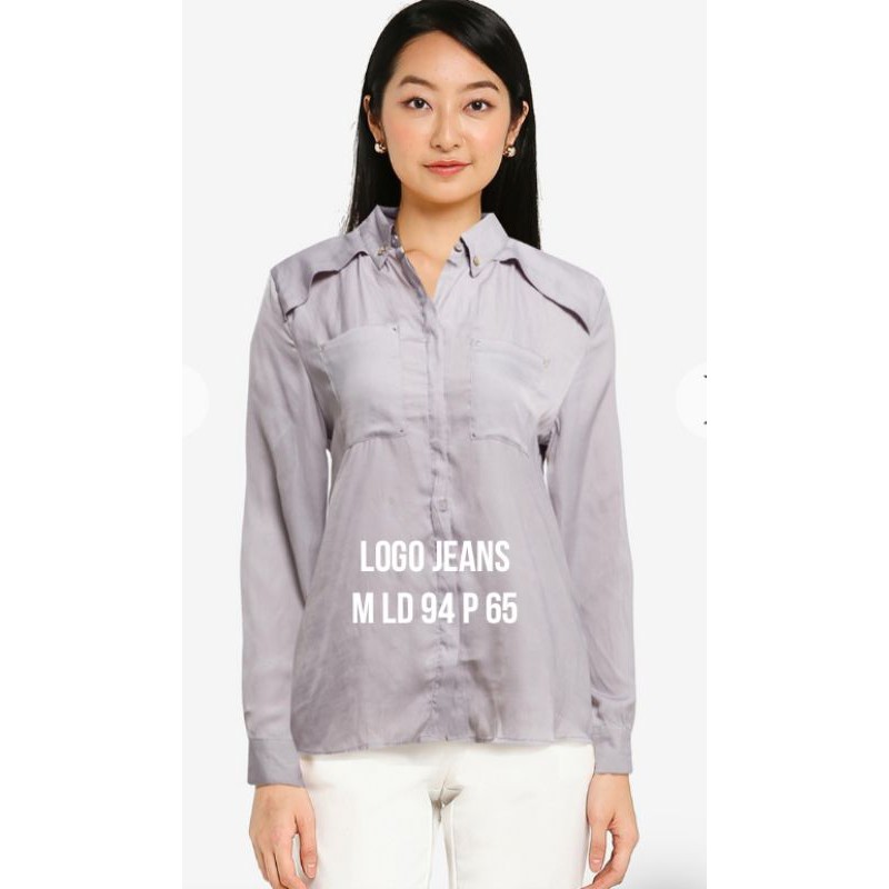 Kemeja Wanita Remaja Dewasa Logo Jeans