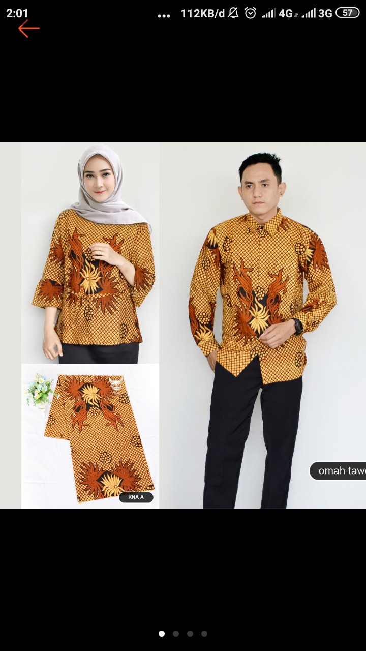 Trolis Grosir Batik Pasangan Sarimbit Couple Motif Omah Tawon Batik Seragam Kerja Kantor Kuliah