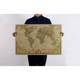 

Poster Peta Dunia Large Vintage World Map 28x18 inch - N401