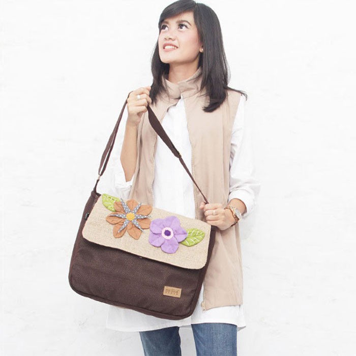 Tas Selempang Satchel Bag Kanvas Maika etnik MALINI untuk Wanita
