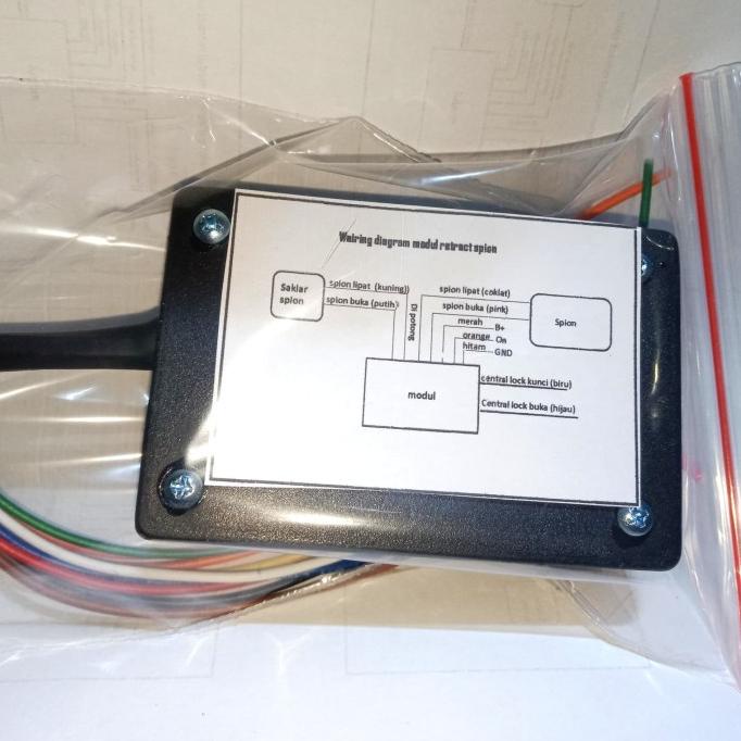 Modul retract keylees buka tutup spion dg remot mobil