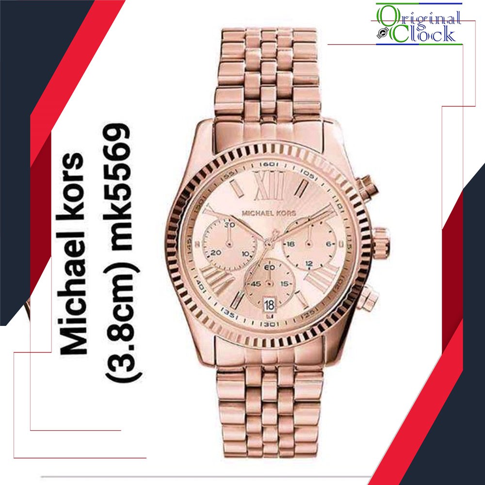 MICHAEL KORS MK5569 [ ORIGINAL ]  RANTAI FASHION JAM WANITA FREE BOX