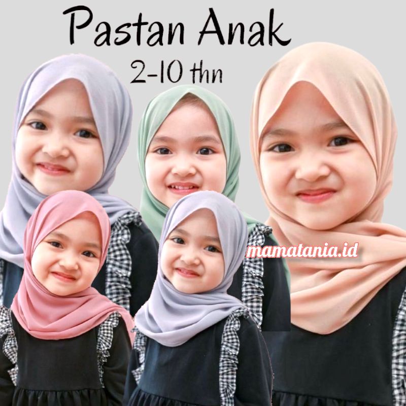 Pashmina Tali Anak 2-10 Tahun Jahit Tepi Diamond Premium