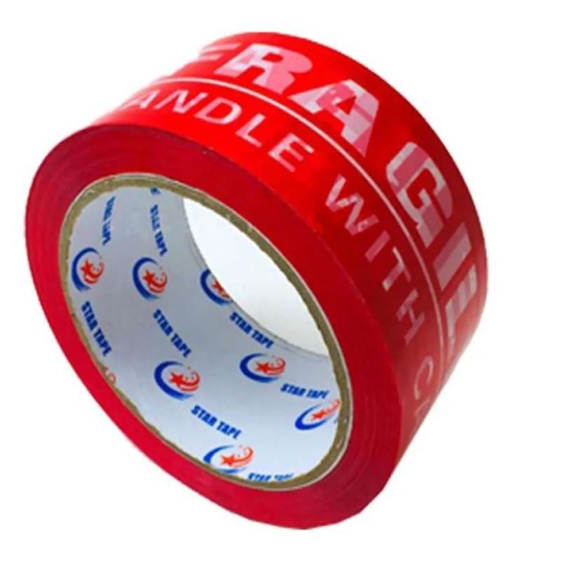 

Lakban fragile Merah (jangan dibanting + fragile ) 48mm /2inch x 100Y Full