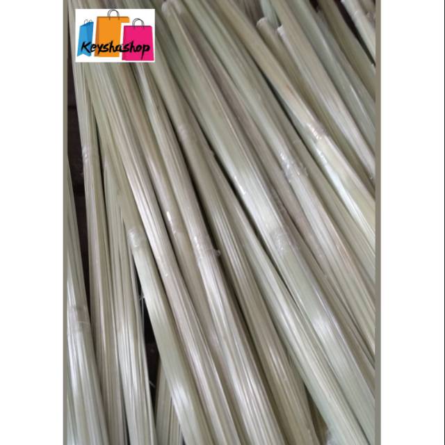 Ruji fiber hijau-bening 1mm 1.2mm 1.5mm stik 60cm isi 100 untuk sangkar pleci dll