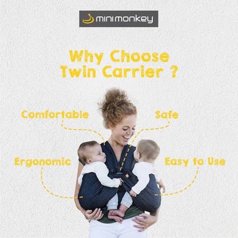 PRELOVED minimonkey twins carrier