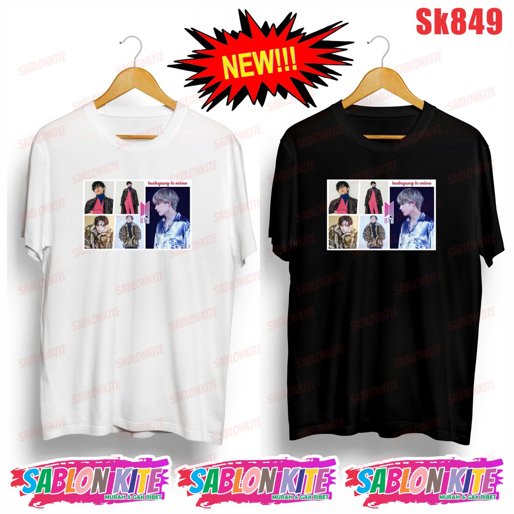 MURAH!!! KAOS TAEHYUNG V KPOP SK849 UNISEX COMBED 30S