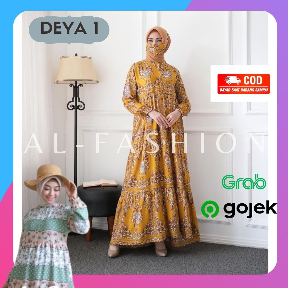GAMIS ADEM RAYON HOMEDRES HOMEYDRES BUSUI WEARMOURA FASHION WANITA MUSLIM DEYA