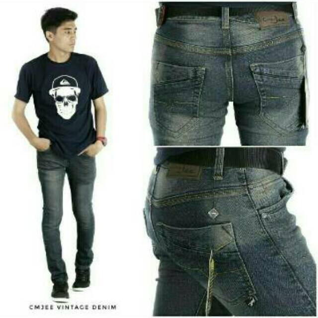 Celana Jeans Pria Skinny Hitam Wrangler Size 28 32 Slimfit Levis Lois PSD COWOK TERBARU Super Trendy
