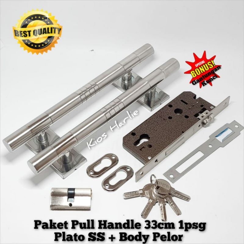 Handle Pintu Rumah, Pull Handle 1 Set Dan Bodi Kunci