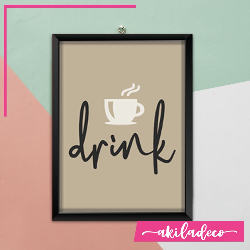 EPL 02 - Hiasan Dinding Dapur Wall Decor Kitchen Eat Drink Love Modern Minimalis