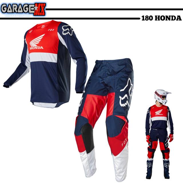 GEAR SET FOX 180 HONDA LIMITED EDITION ORIGINAL.JERSEY MOTOCROSS FOX.JERSEY CROSS FOX