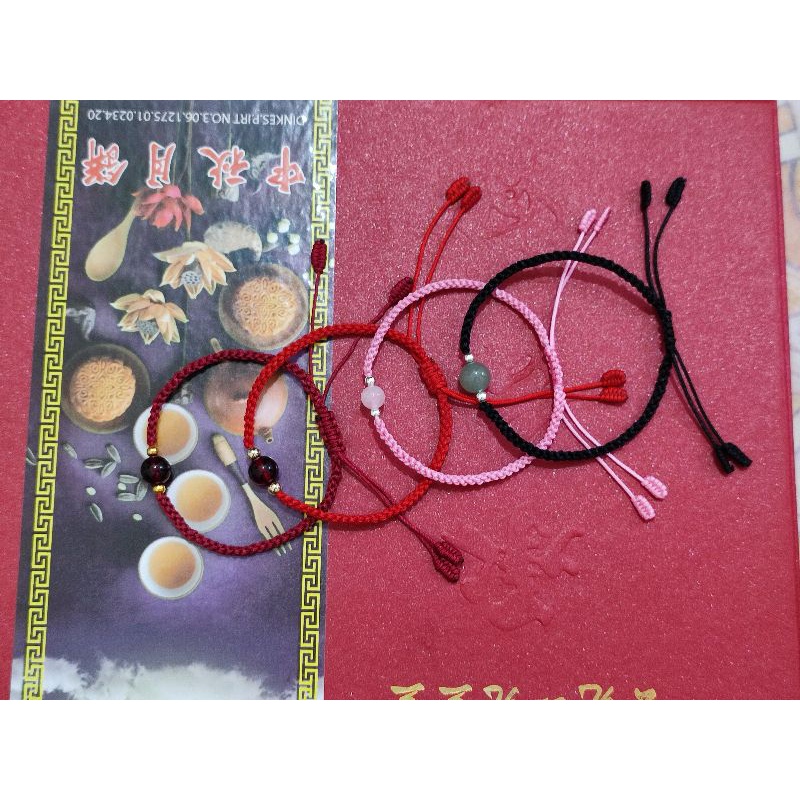 Gelang Batu Garnet Merah Jade Aventurin