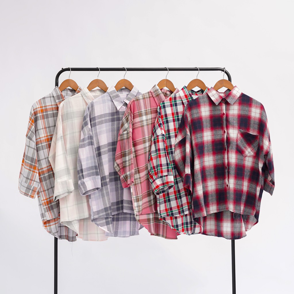 KEMEJA FLANEL BOYFRIEND KOREA MOON PREMIUM SHIRT BTS B342 CO