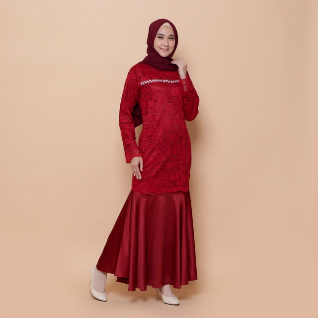 GAUN BROKAT DUYUNG / GAUN TUNANGAN / GAUN BRIDESMAID / GAUN HIJAB