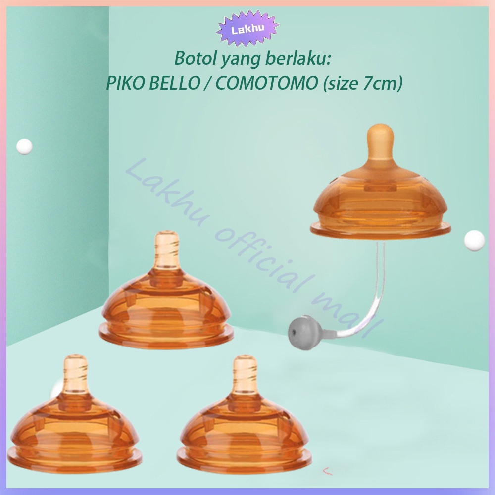 Lakhu 7cm dot piko bello puting dot bayi lembut dot baby dengan sedotan