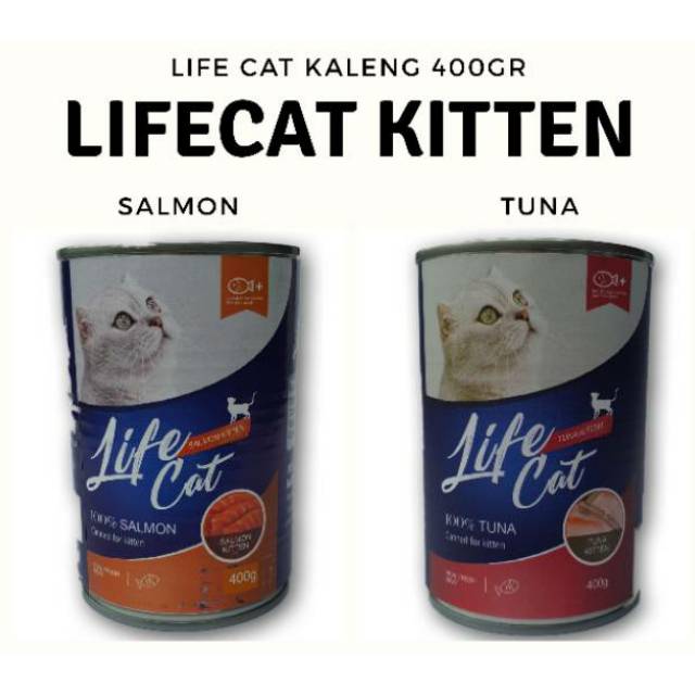 Petshop Bandung || Life Cat Food Kaleng Kitten 400g - Makanan Anak Kucing - LifeCat Tuna Kitten - Li