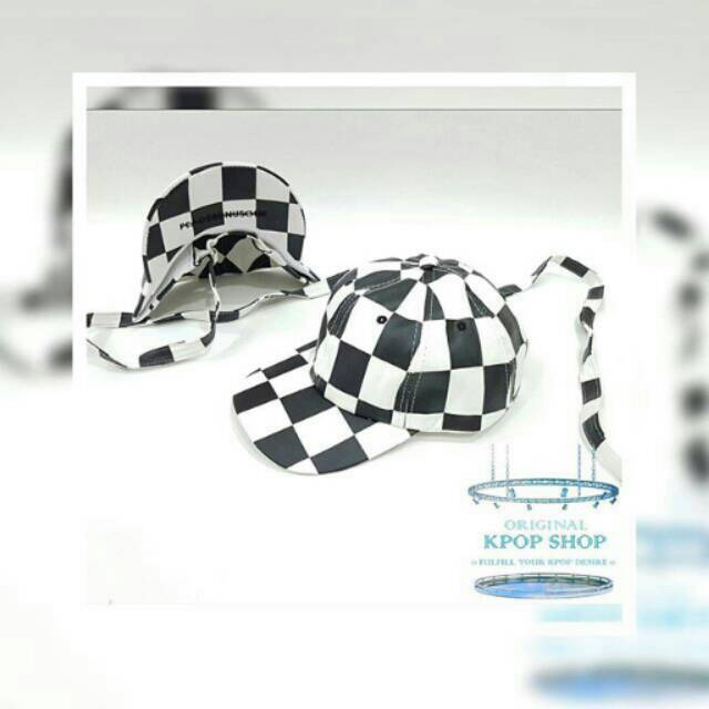 KPOP TOPI CAP BIGBANG PEACEMINUSONE CHECKERED SNAPBACK IMPORT
