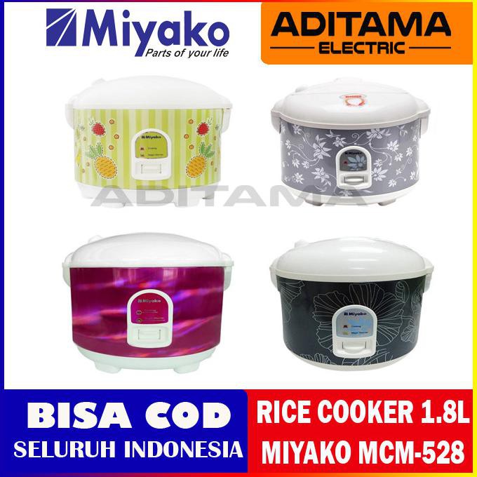 Miyako Rice Cooker 3In1 Mcm-528 1,8 Liter/ Magic Com Miyako Mcm528 - Hitam - Promo 