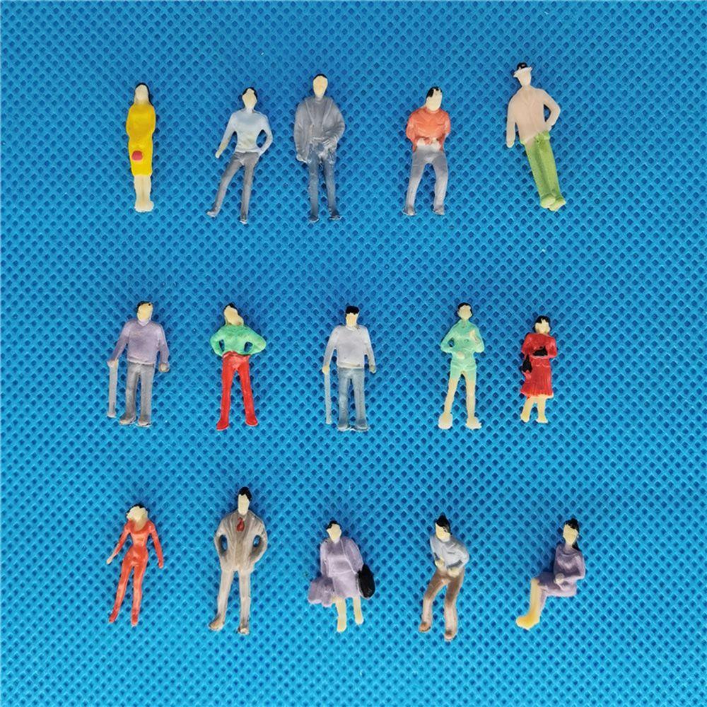 50 / 100pcs Action Figure Karakter Pose Bahan ABS Warna Campur