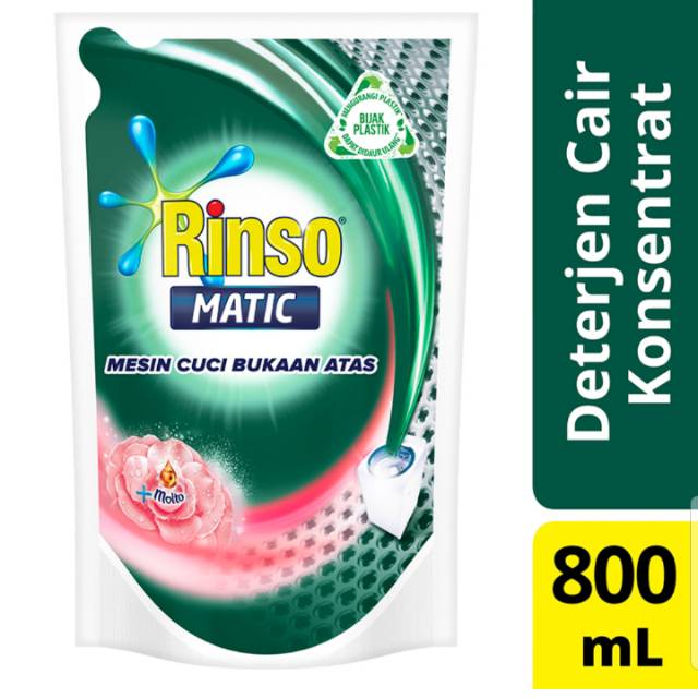 Rinso Deterjen Cair Bukaan Atas Matic 800ml