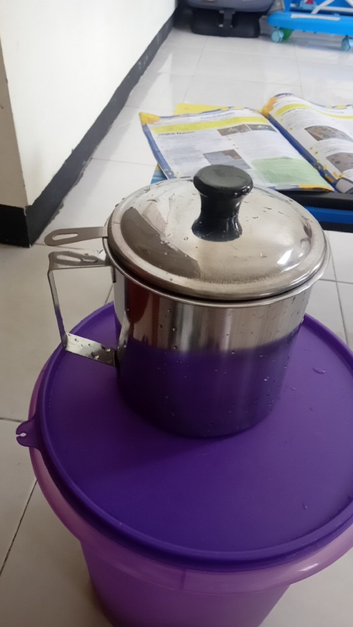 B-101 Oil Pot Stainless 12 Cm / Saringan Minyak 1.2 Liter Bq