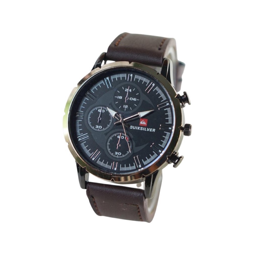 BW [✅COD] JAM TANGAN PRIA SPORTY KULIT QU1CKS1LVER CRONO OFF CASING STAINLISS