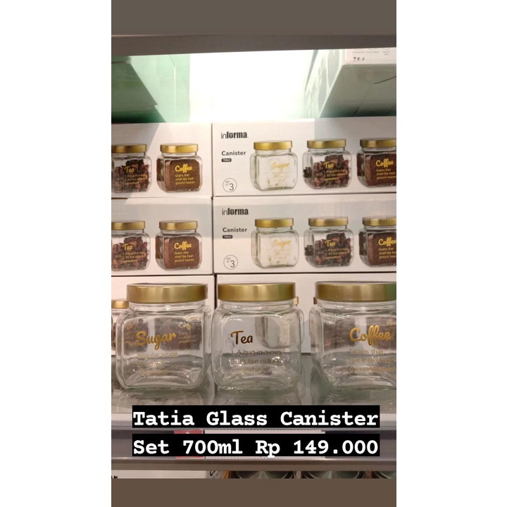Toples kaca canister set