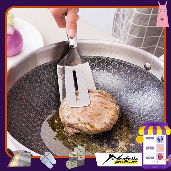 Penjepit Pencapit / Spatula Gorengan Stainless Serbaguna PR0244