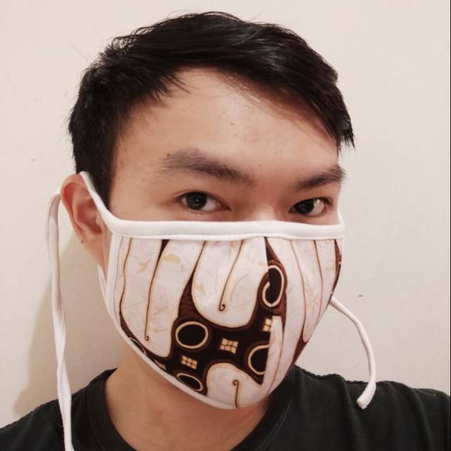 Masker kain batik headloop murah ( Sensi mask dan N95 sudah mahal)