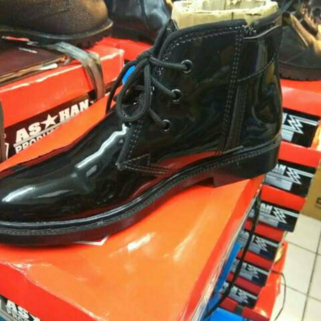 Sepatu pdh kulit anti semir TNI AD